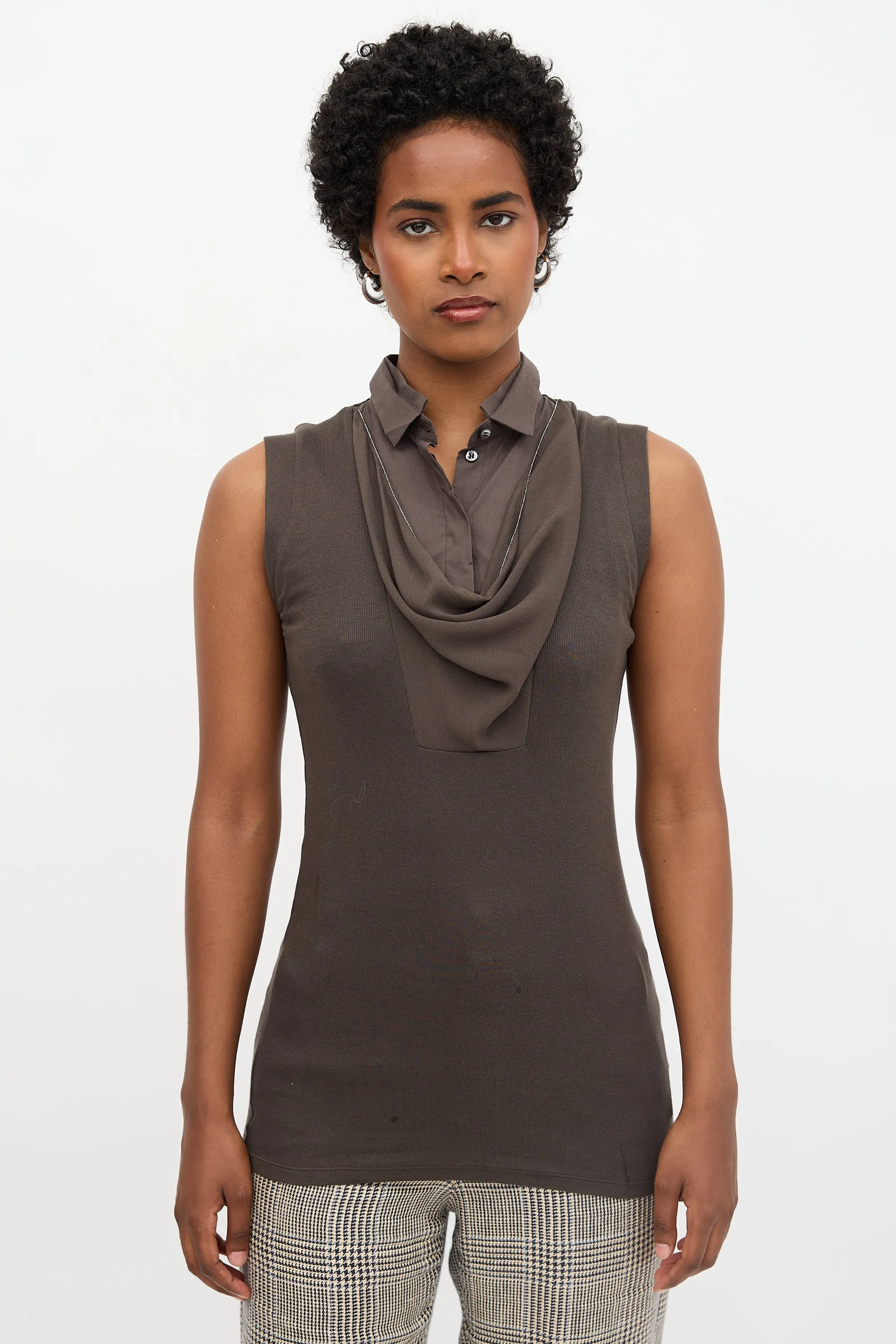Layered Cowl Neck Top sold by VSP Consignment