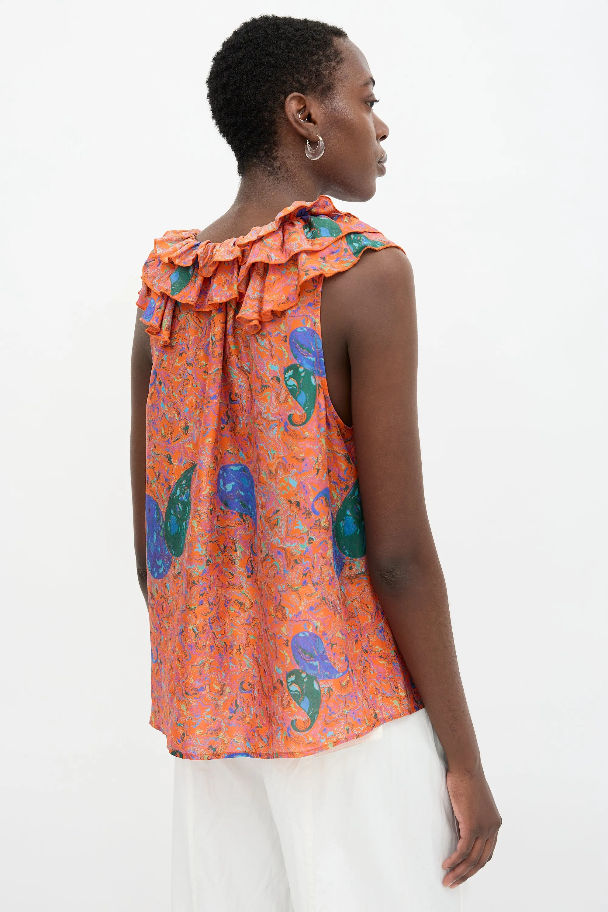 Silk Paisley Print Top sold by VSP Consignment product image thumbnail 4