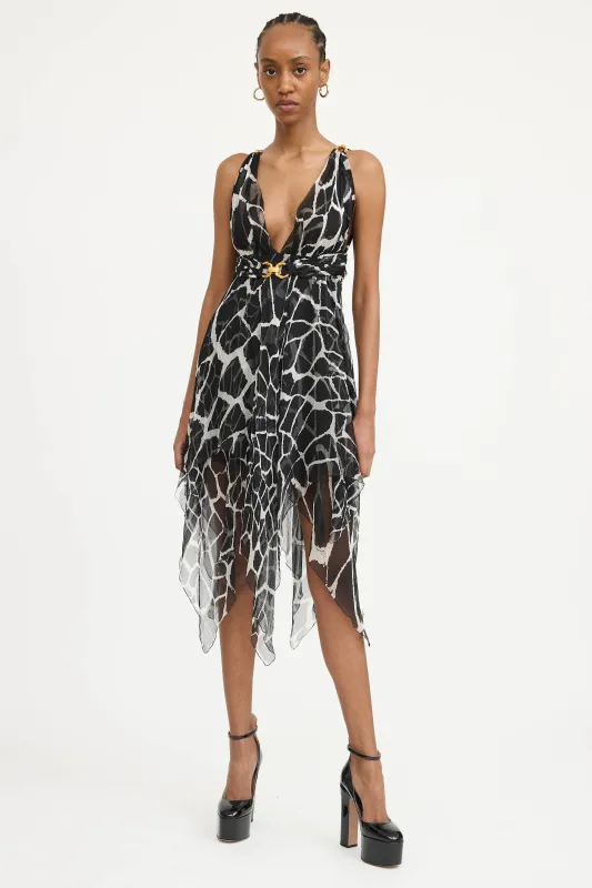 2006 Printed Asymmetrical Dress sold by VSP Consignment