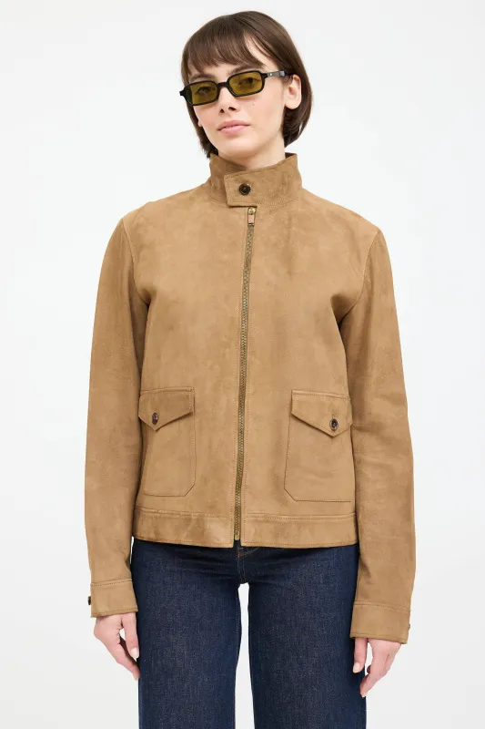Suede Zip Jacket made by Yves Saint Laurent