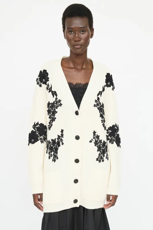 Wool Lace Cardigan made by Valentino