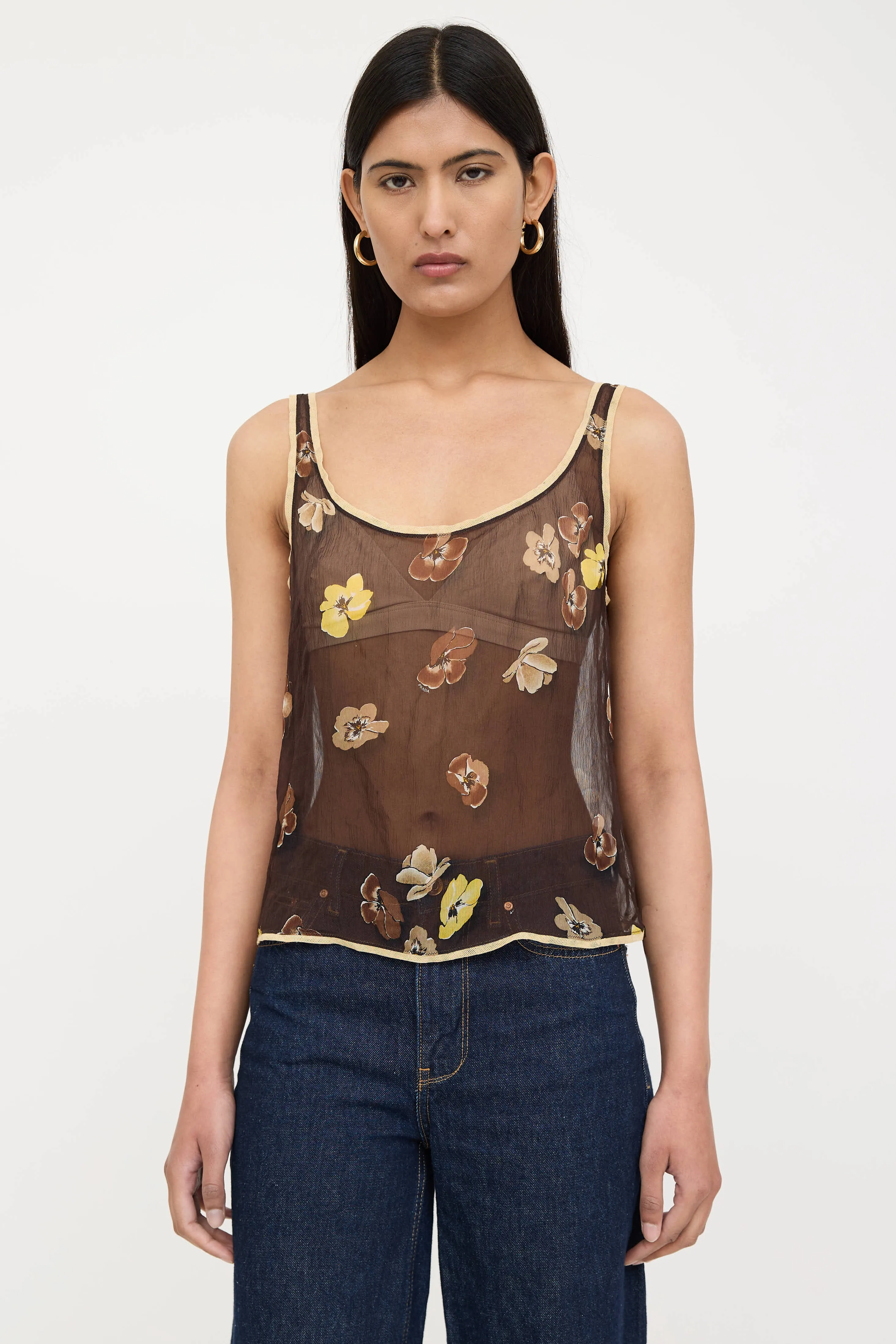 FW 2000 Silk Floral Top sold by VSP Consignment