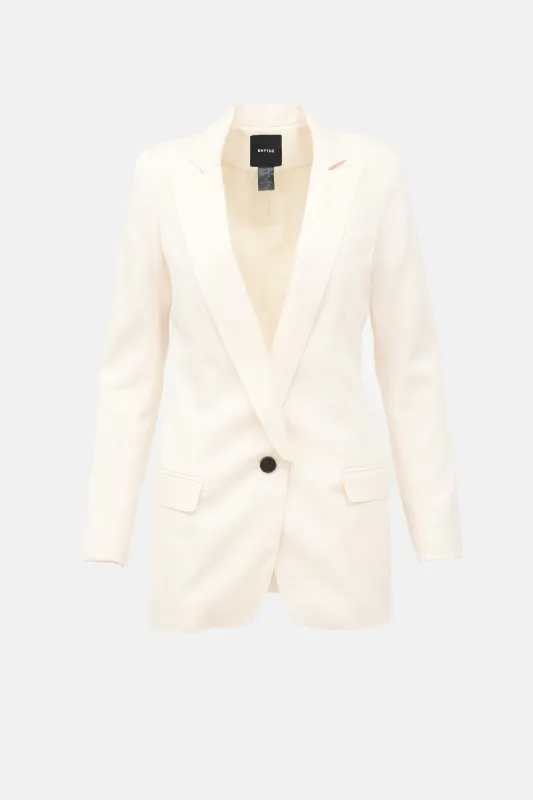 Long Peak Lapel Blazer sold by VSP Consignment