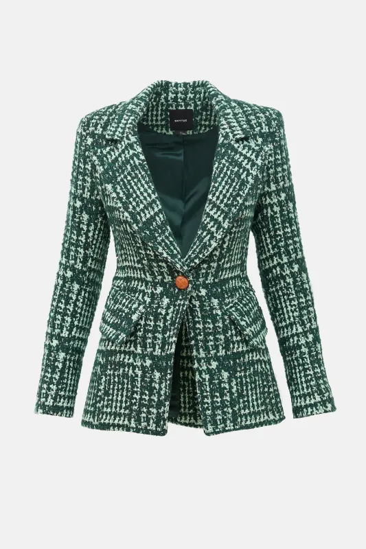Tweed Plaid Blazer sold by VSP Consignment