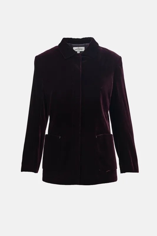 Miss V 1990s Velvet Blazer made by Valentino