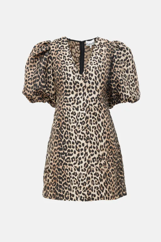 Printed V-Neck Dress made by Ganni