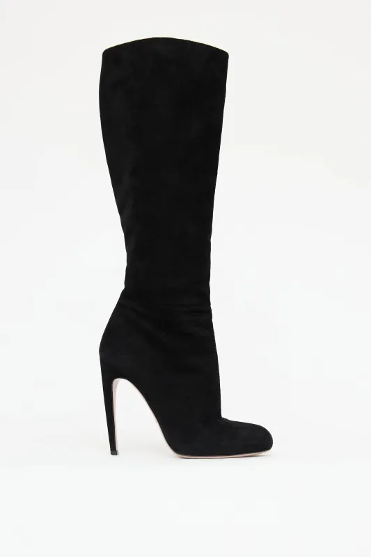 Suede Calf High Boot made by Gucci