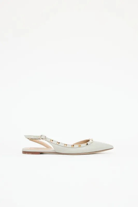 Rockstud Slingback Flat sold by VSP Consignment