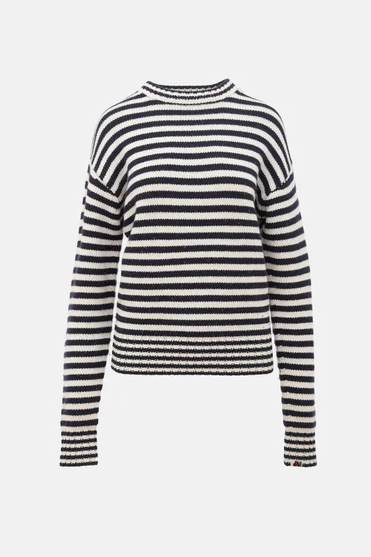 Stripe Crewneck Sweater made by extreme cashmere