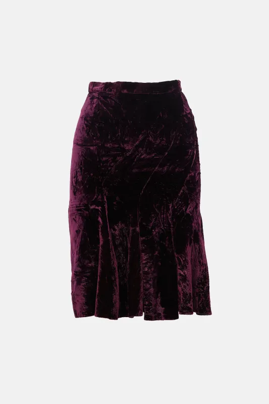 Velvet Fluted Skirt sold by VSP Consignment