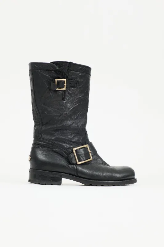 Leather Biker Boot made by Jimmy Choo