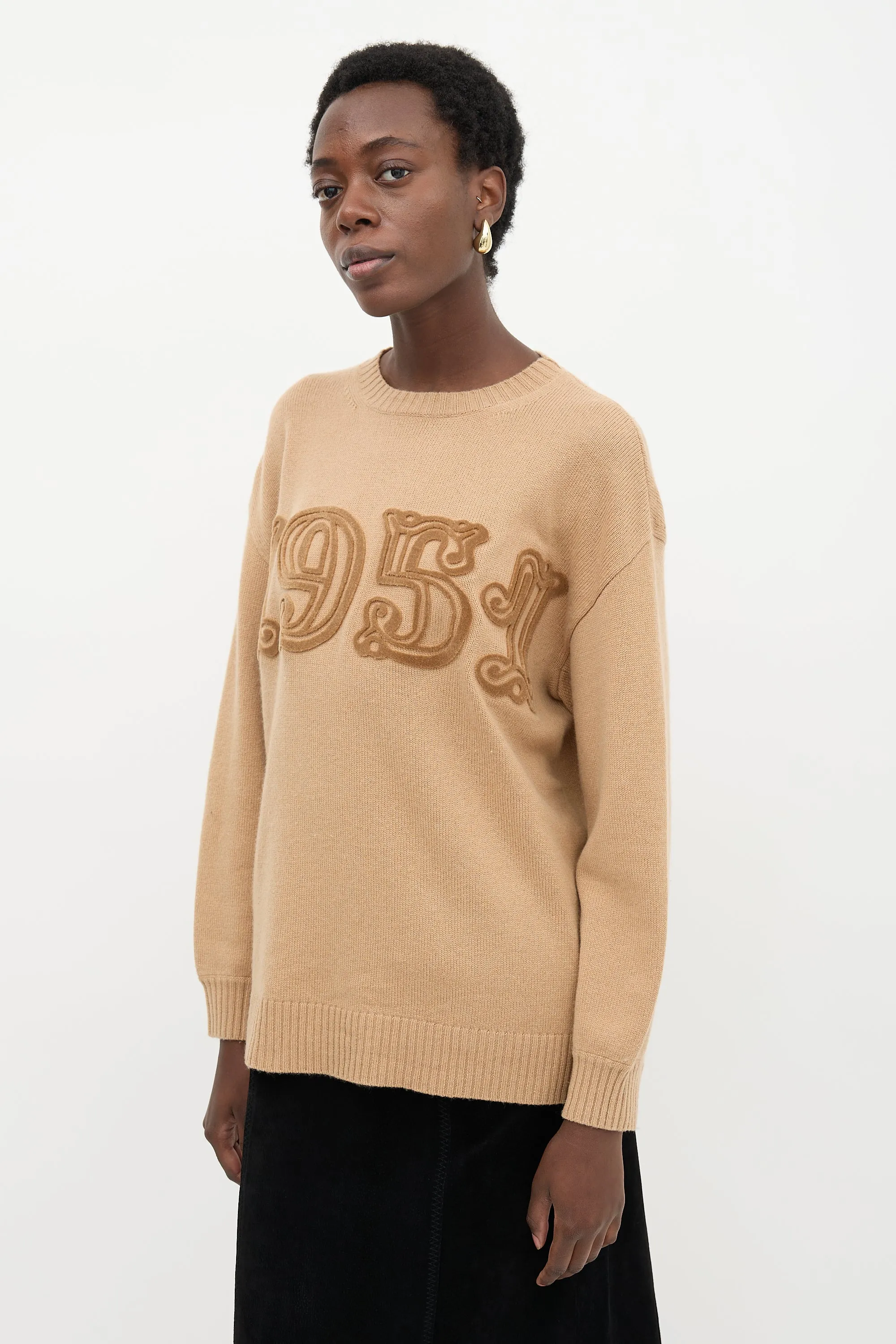 Wool & Cashmere Fido Embroidered Sweater sold by VSP Consignment product image thumbnail 3