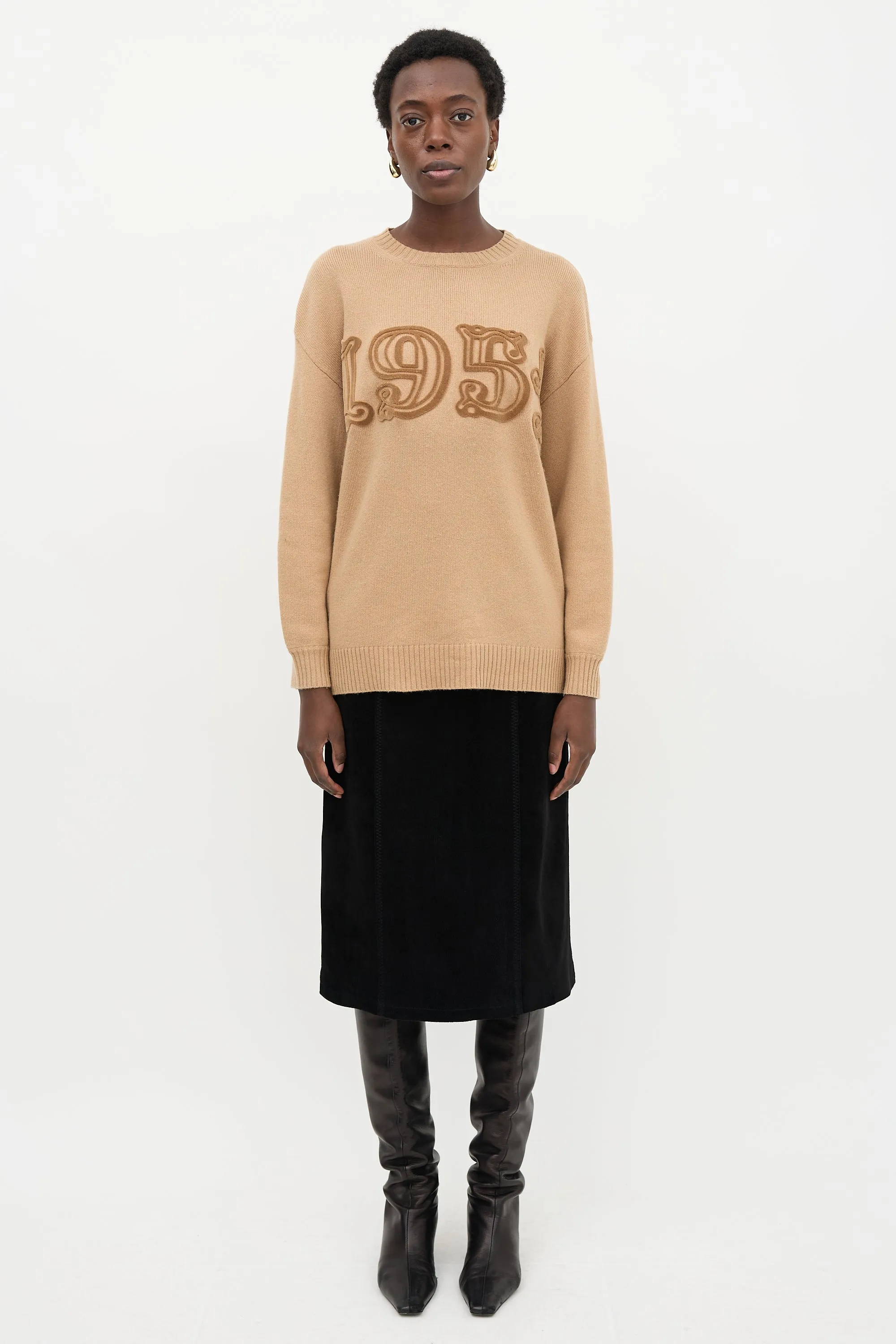 Wool & Cashmere Fido Embroidered Sweater sold by VSP Consignment product image thumbnail 2