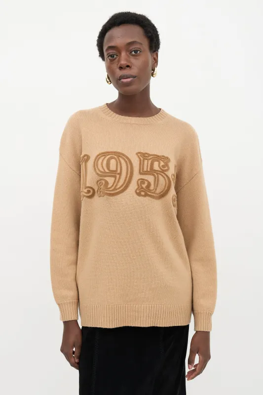 Wool & Cashmere Fido Embroidered Sweater sold by VSP Consignment