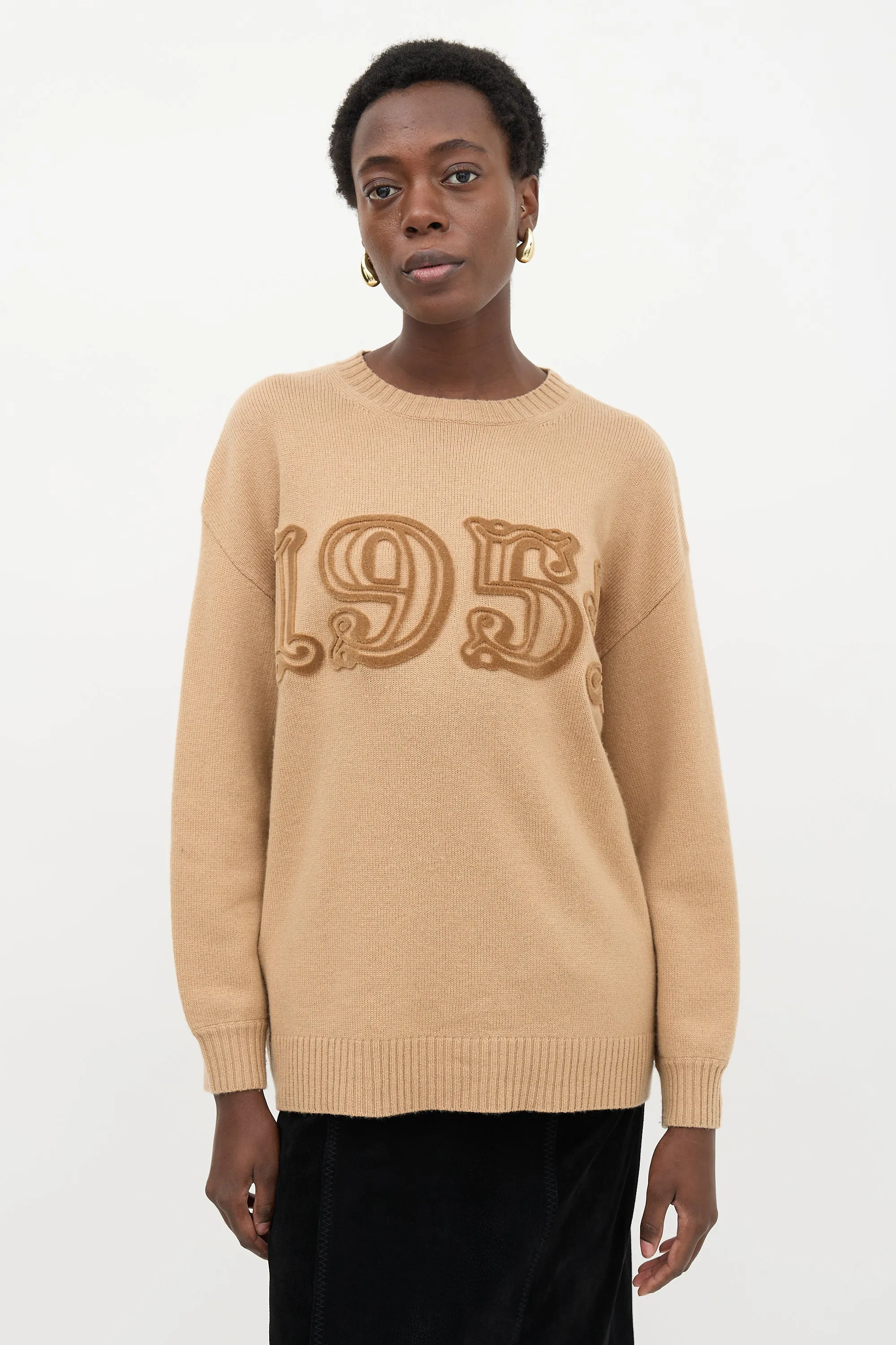 Wool & Cashmere Fido Embroidered Sweater sold by VSP Consignment