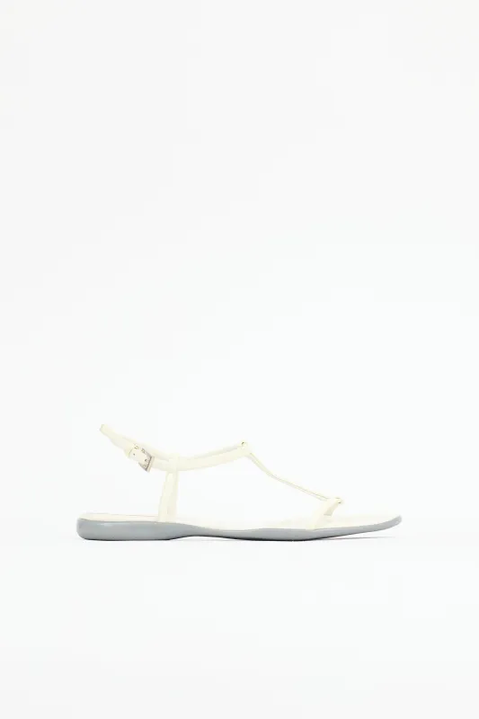 Patent T-Strap Sandal sold by VSP Consignment
