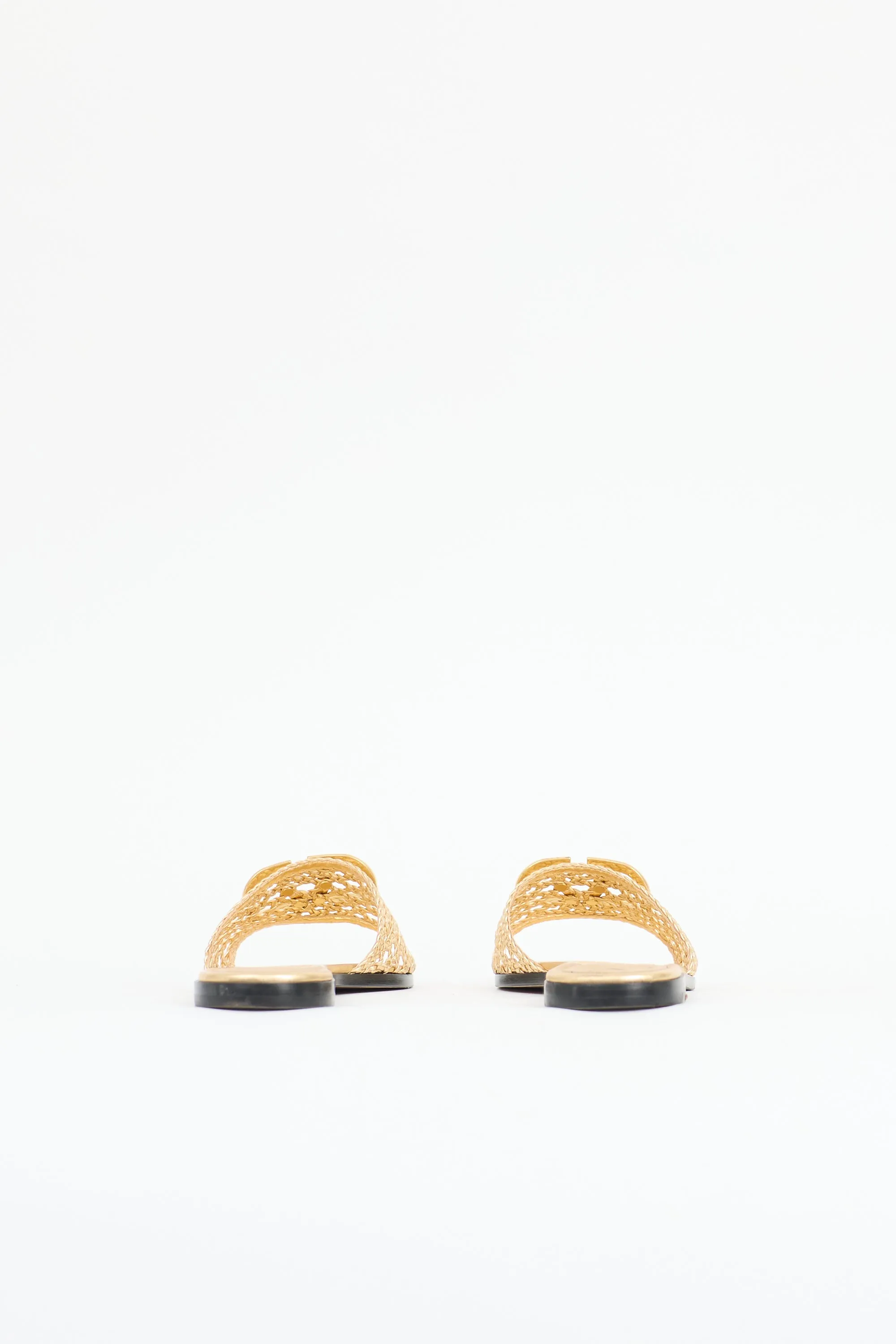 Metallic Leather VLogo Slide sold by VSP Consignment product image thumbnail 4