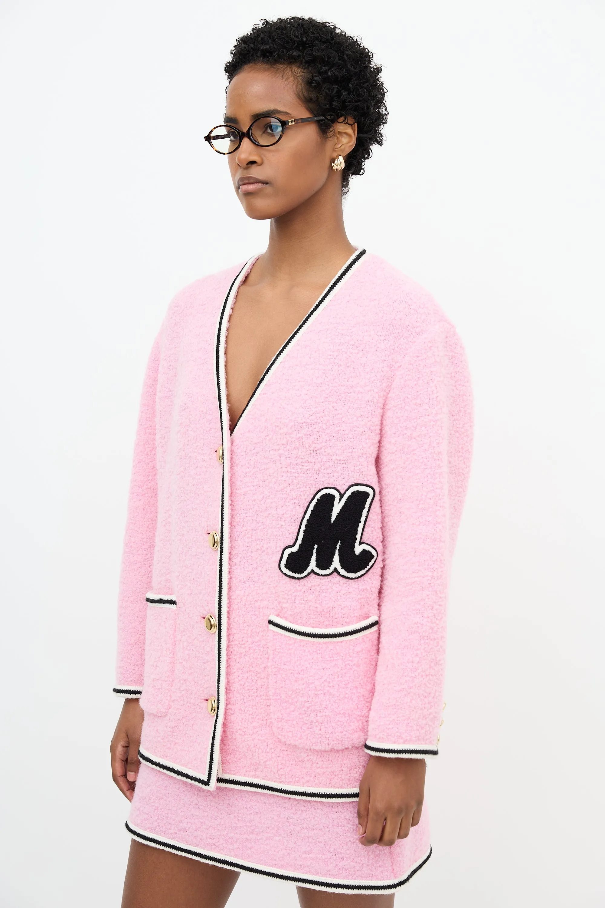 2021 Boucle Patch Logo Cardigan sold by VSP Consignment product image thumbnail 4