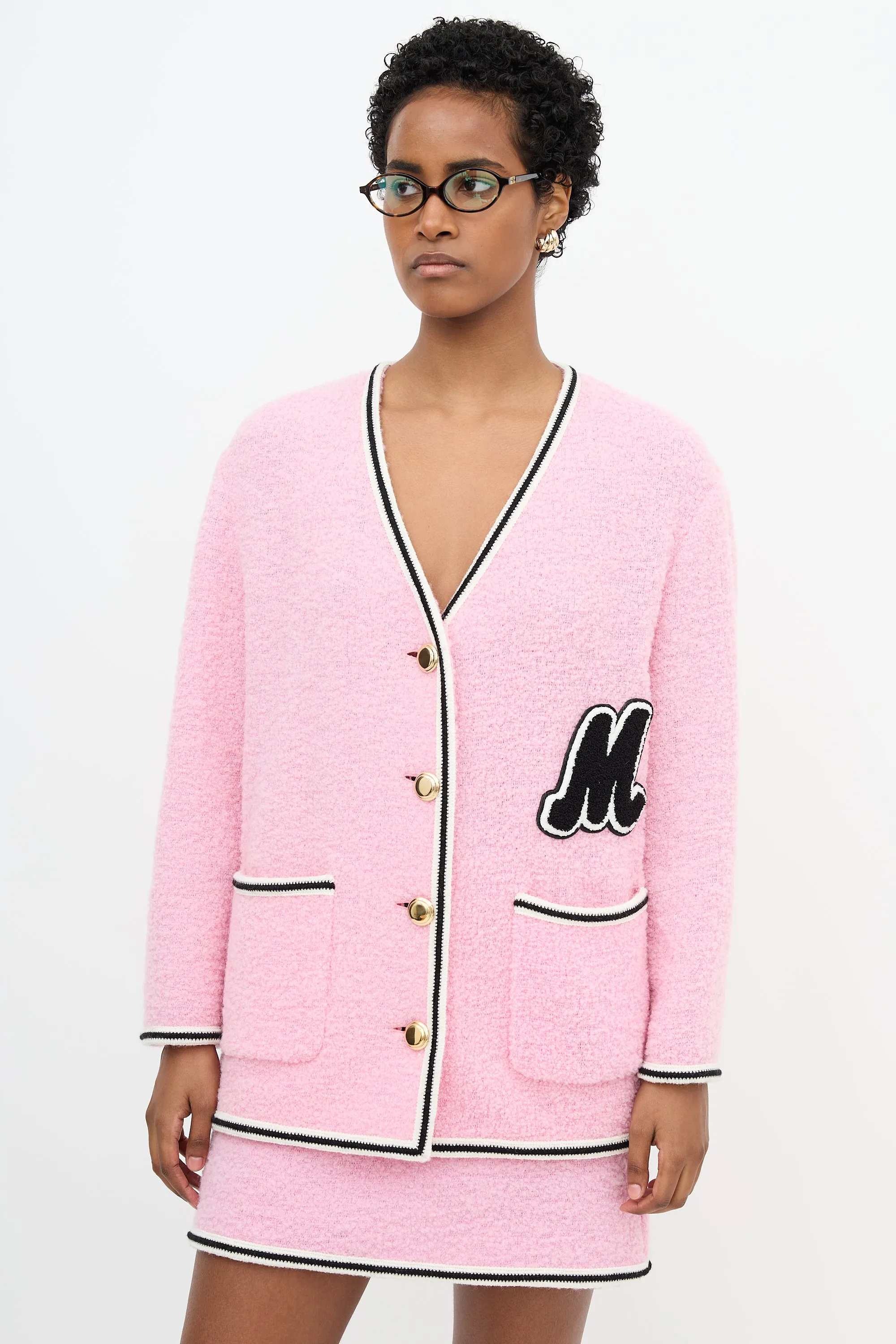 2021 Boucle Patch Logo Cardigan sold by VSP Consignment