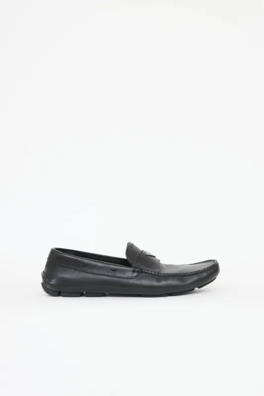 Leather Logo Loafer made by Prada