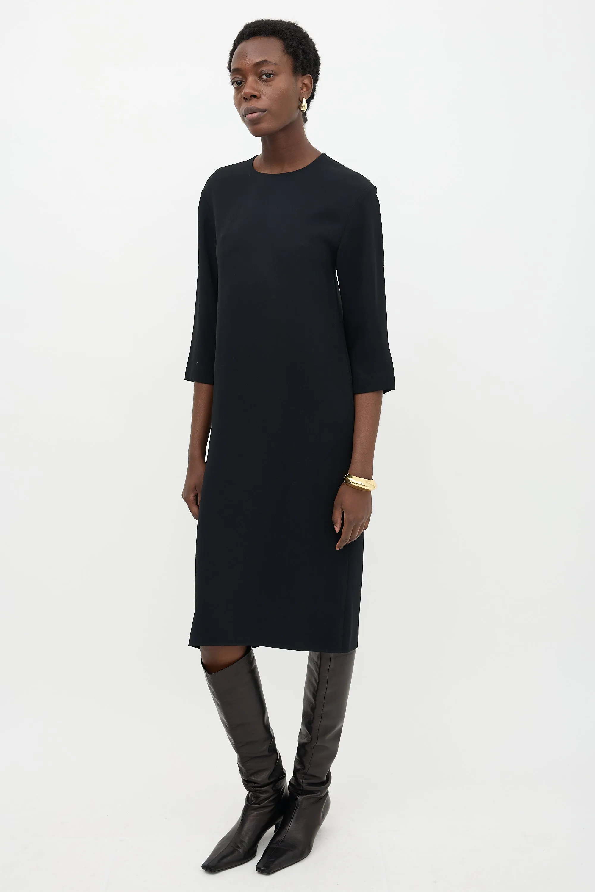 Draped Slit Dress sold by VSP Consignment product image thumbnail 3