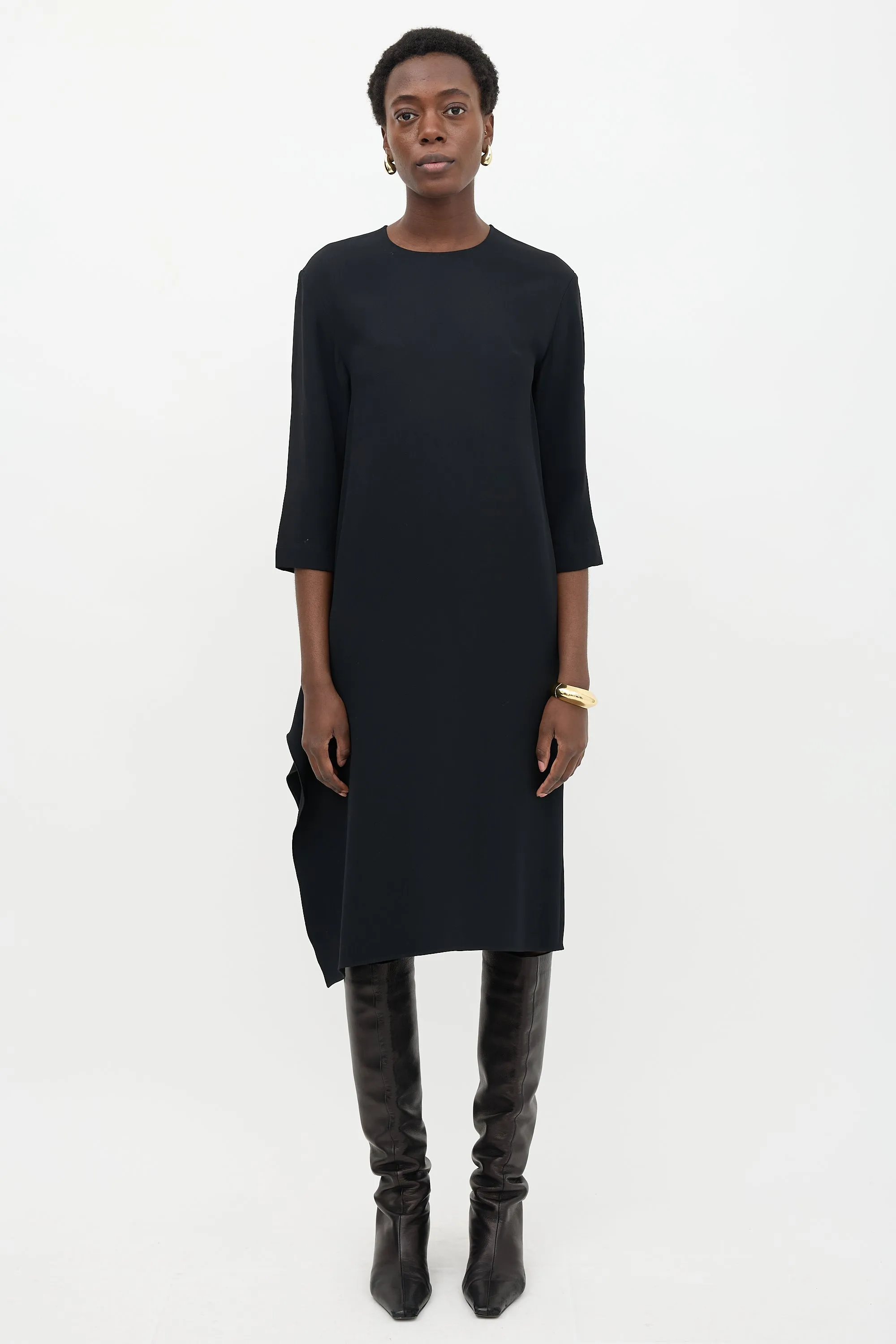 Draped Slit Dress sold by VSP Consignment