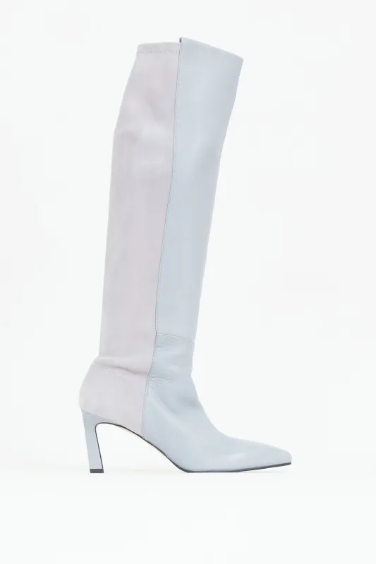 Leather & Suede Demi Boot sold by VSP Consignment