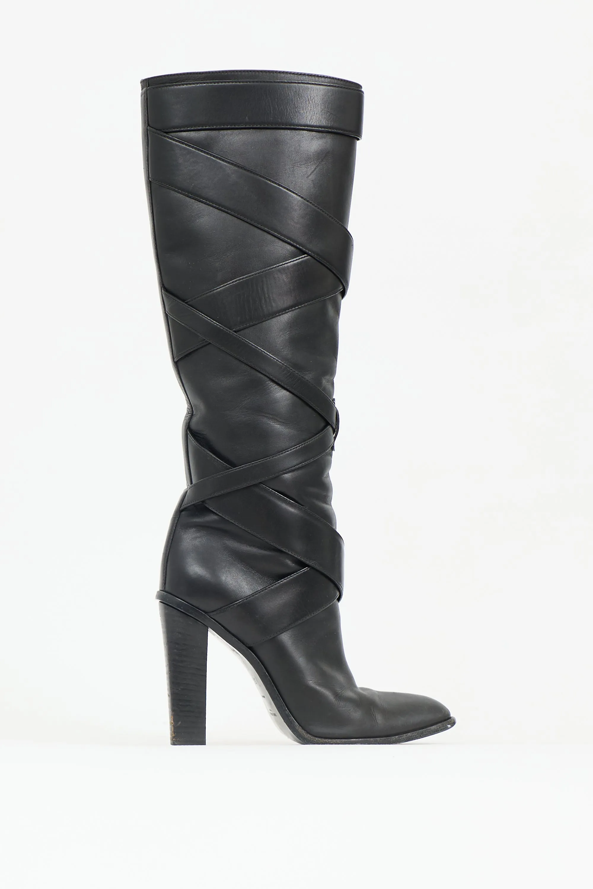 Leather Strapped Boot sold by VSP Consignment