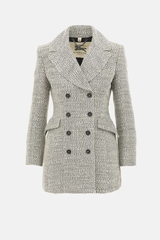 Wool Double Breasted Coat made by Burberry