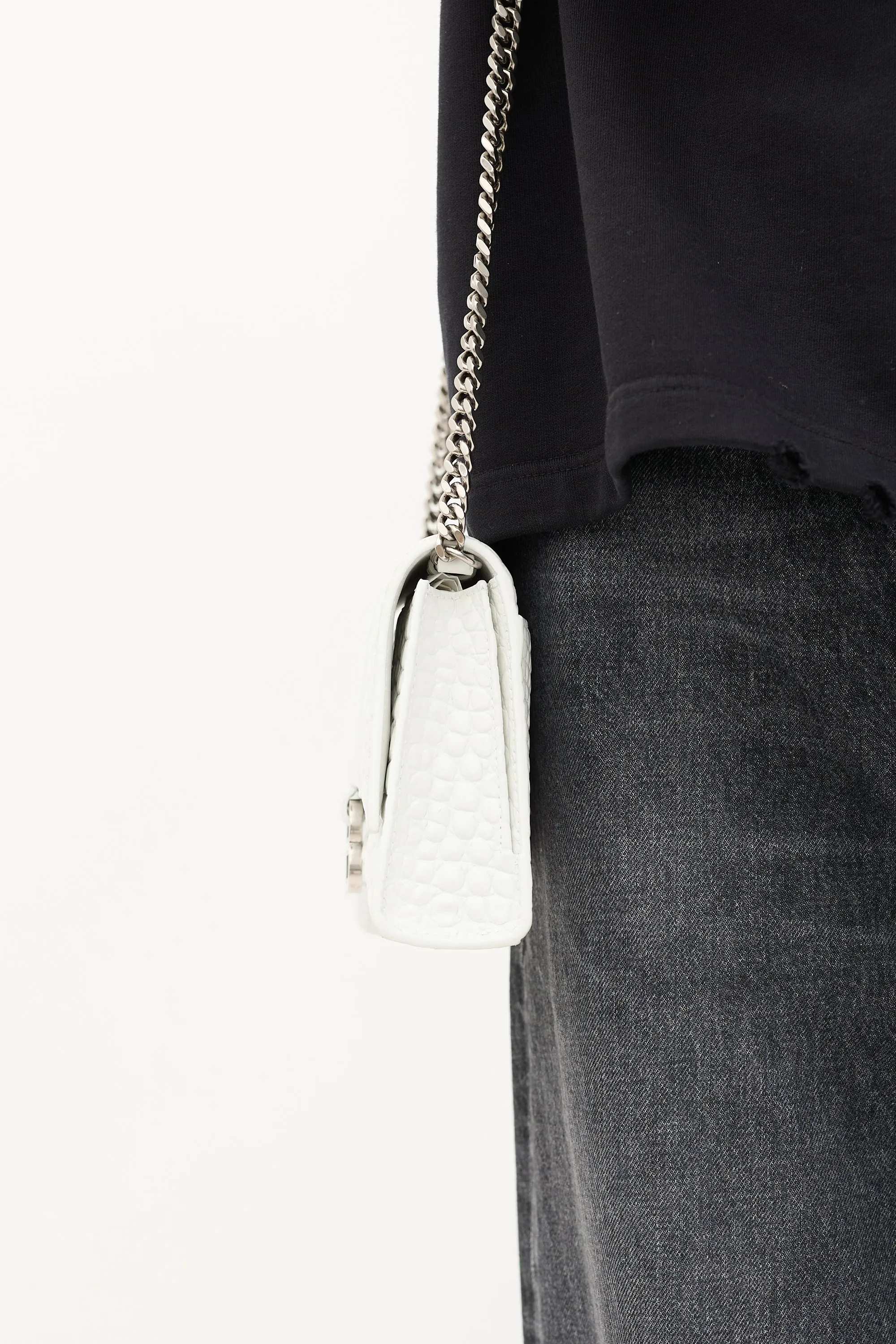 Embossed Leather Hourglass Bag sold by VSP Consignment product image thumbnail 5
