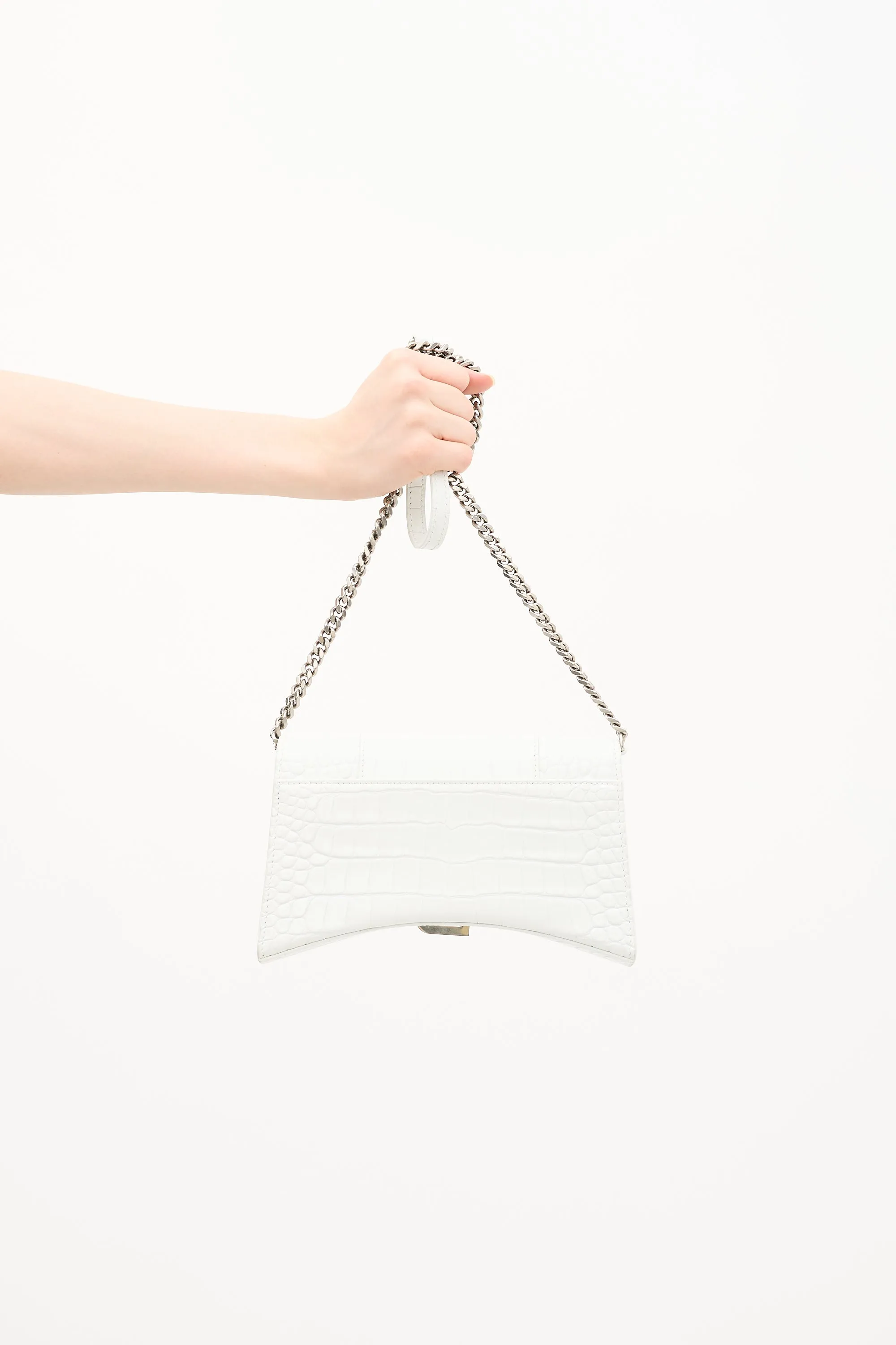 Embossed Leather Hourglass Bag sold by VSP Consignment product image thumbnail 4