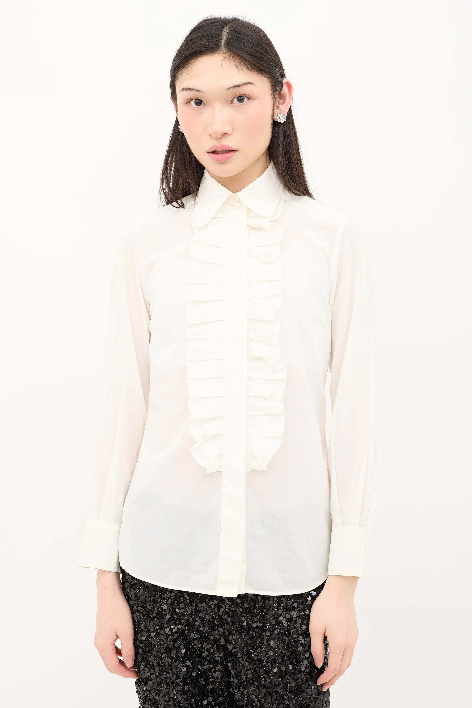 Ruffled Shirt sold by VSP Consignment