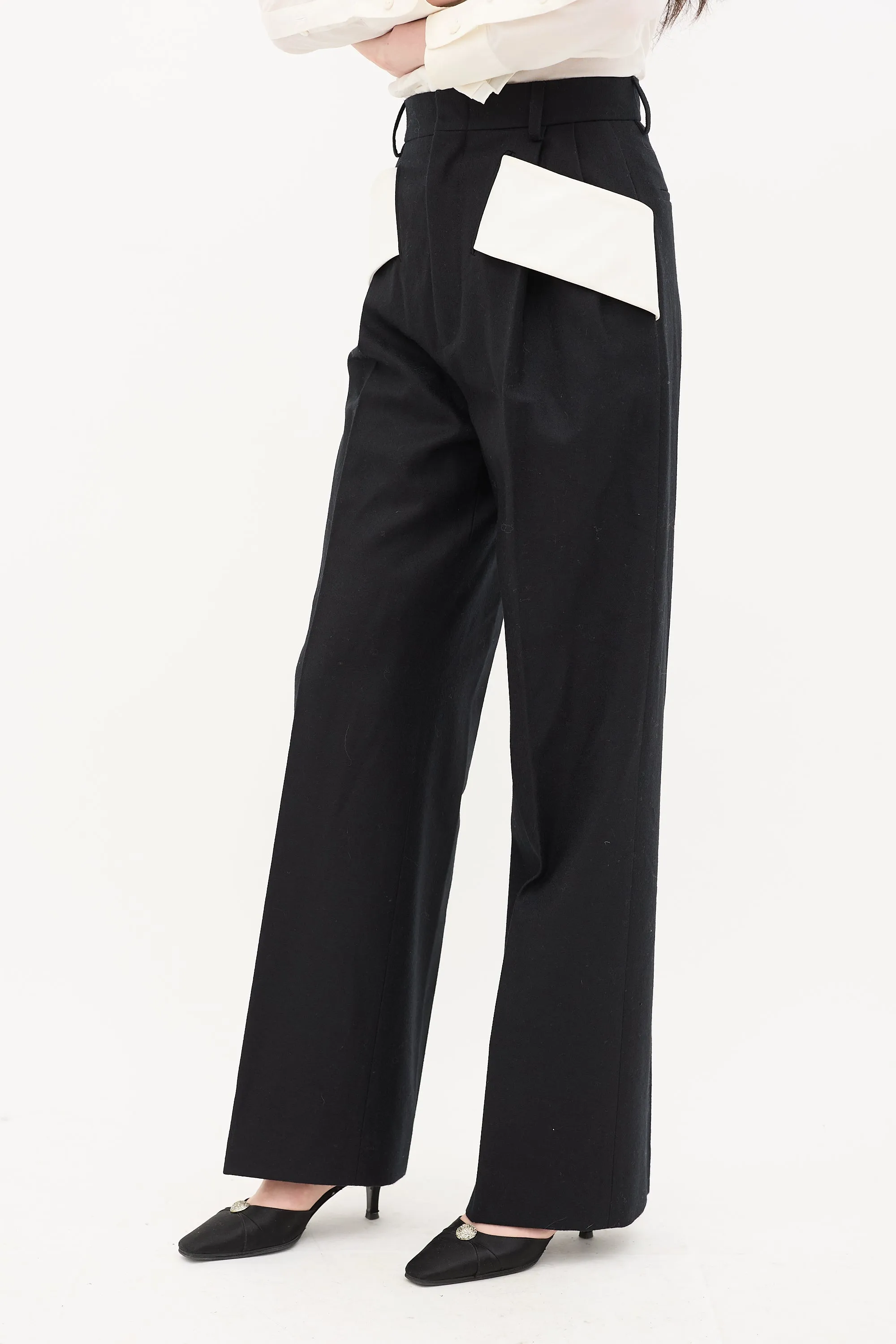 Wool Band Trouser sold by VSP Consignment product image thumbnail 3
