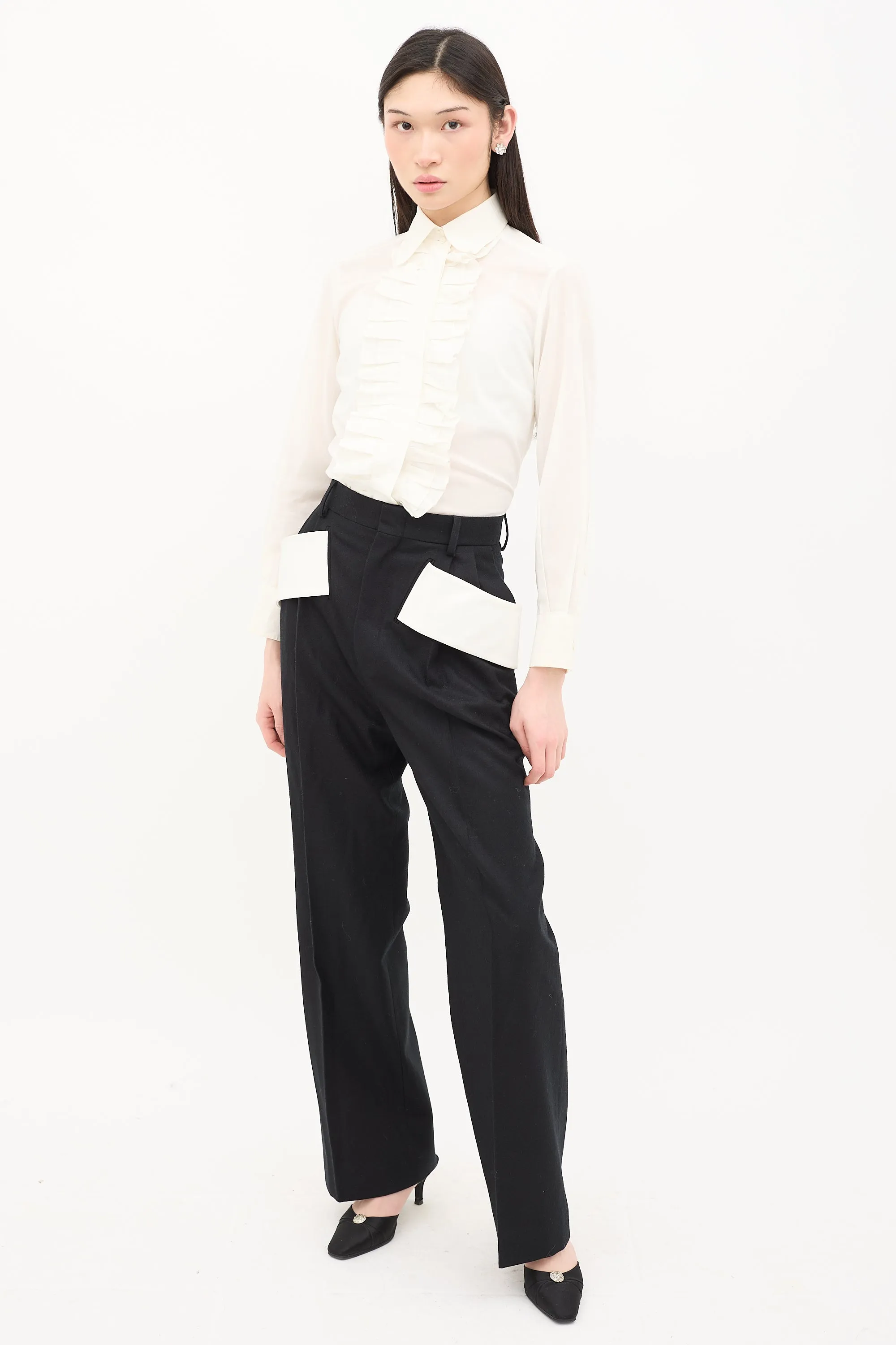 Wool Band Trouser sold by VSP Consignment product image thumbnail 5