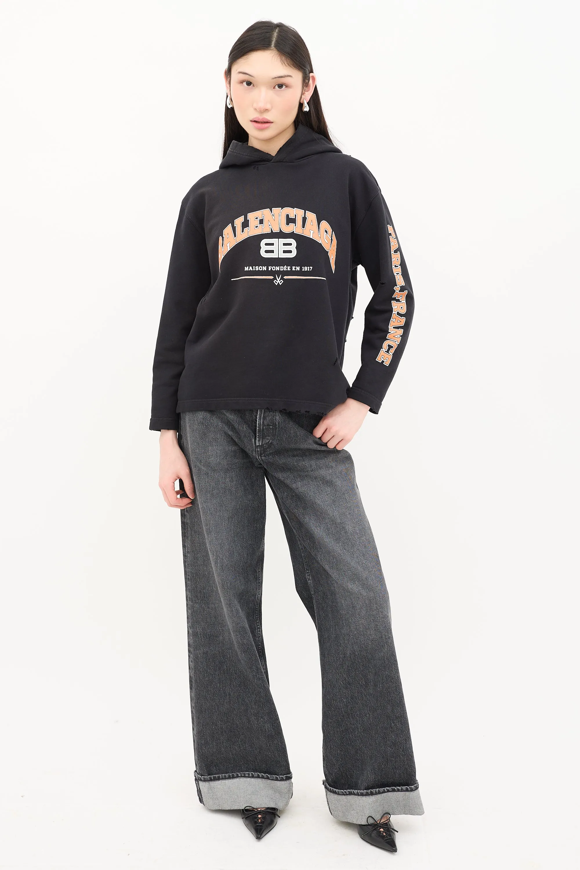 Distressed Maison Logo Hoodie sold by VSP Consignment product image thumbnail 5