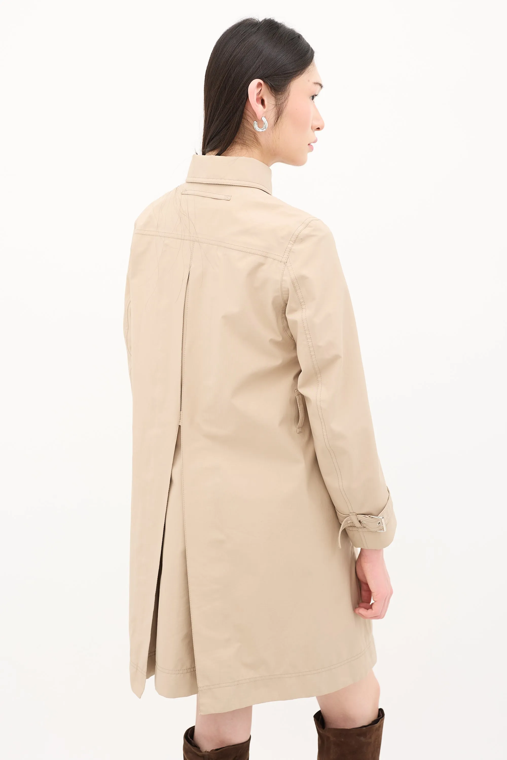 Nylon Kick Pleat Coat sold by VSP Consignment product image thumbnail 5