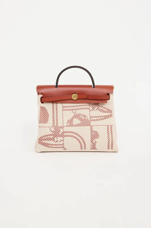 2022 Toile Canvas & Fauve Vache Hunter Leather Brides De Gala HerBag 31 sold by VSP Consignment