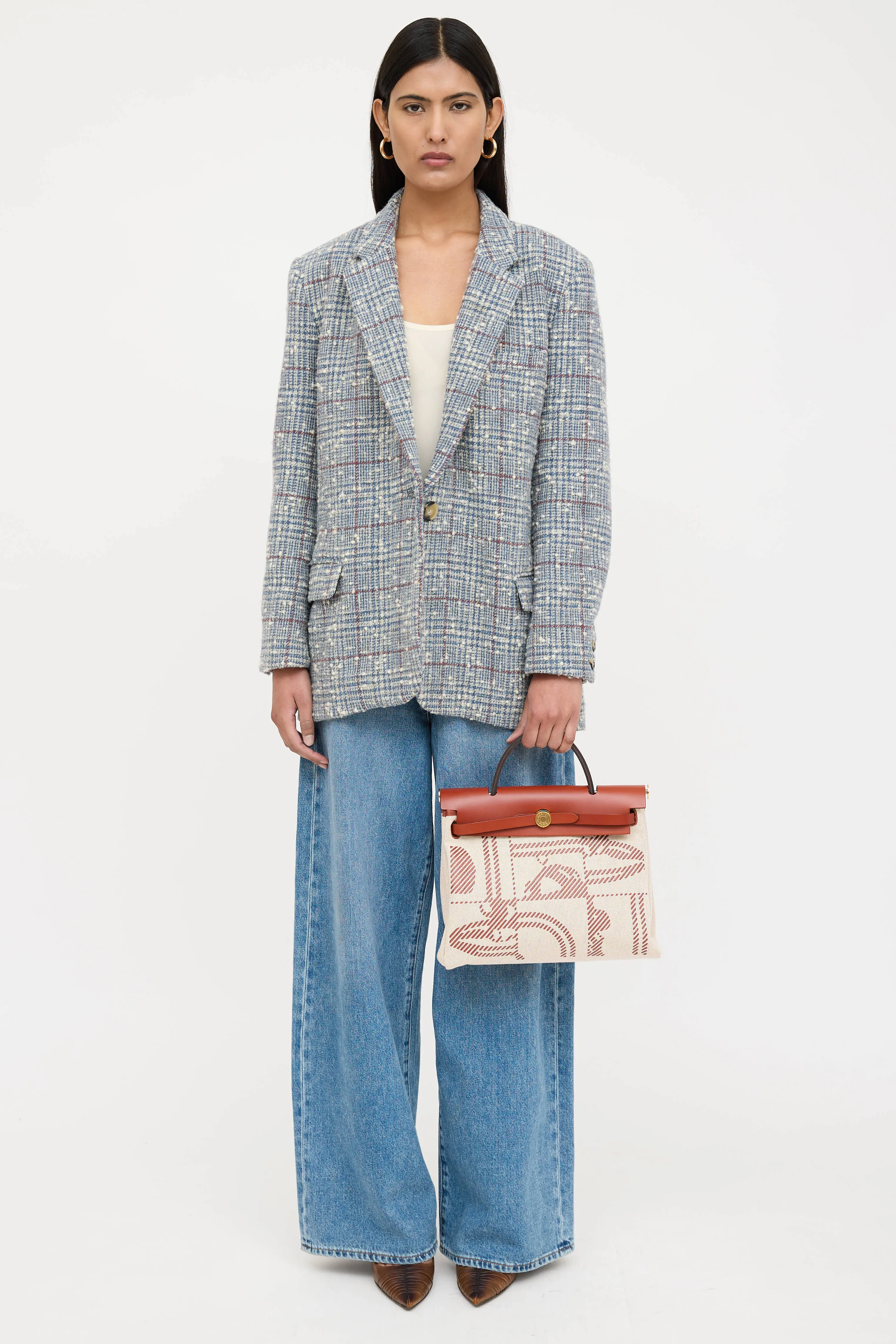 2022 Toile Canvas & Fauve Vache Hunter Leather Brides De Gala HerBag 31 sold by VSP Consignment product image thumbnail 2