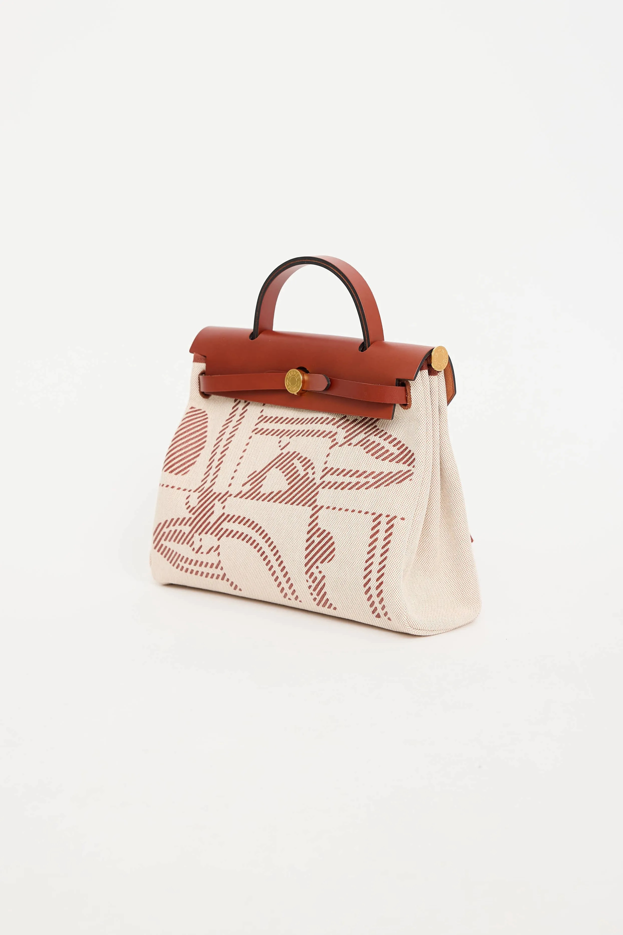 2022 Toile Canvas & Fauve Vache Hunter Leather Brides De Gala HerBag 31 sold by VSP Consignment product image thumbnail 3