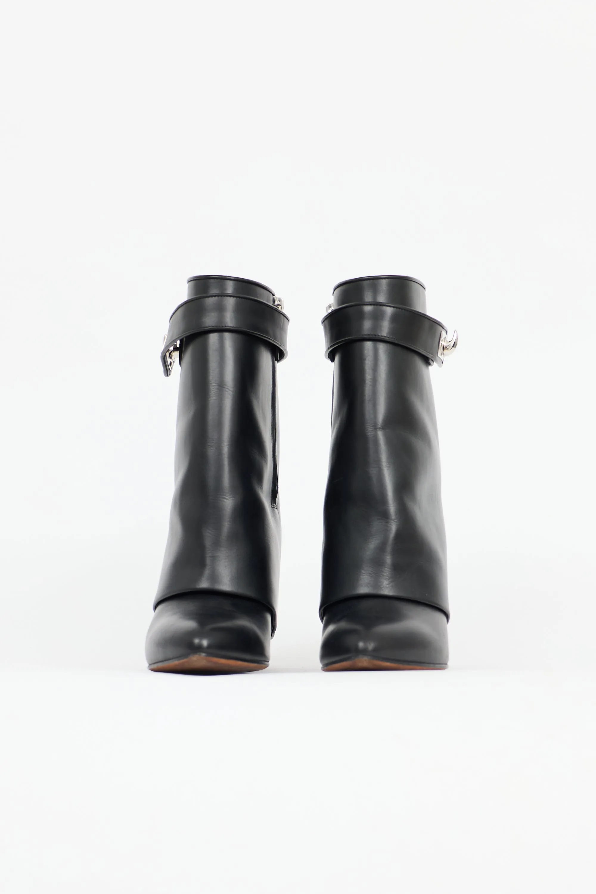 2012 Leather Shark Lock Ankle Boot sold by VSP Consignment product image thumbnail 3