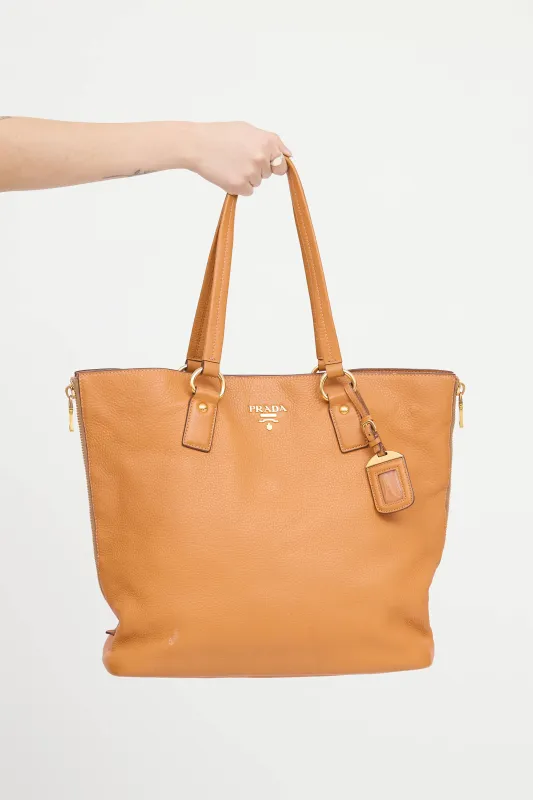 Vitello Daino Side Zip Tote Bag sold by VSP Consignment