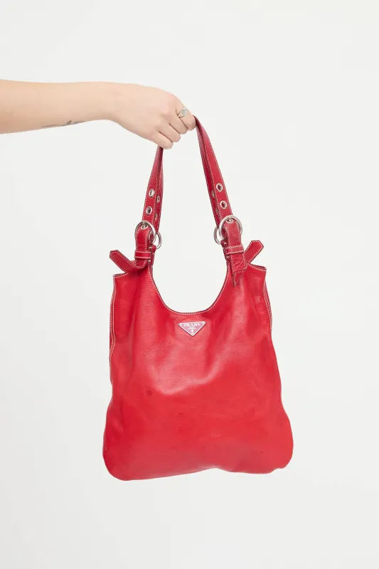 Leather Tote Bag made by Prada