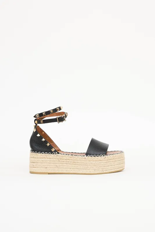 Rockstud Flatform Sandal made by Valentino