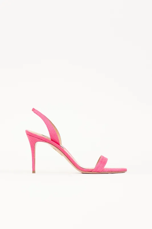 Textured So Nude Sandal made by Aquazzura