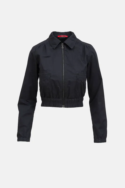 2006 Cropped Bomber Jacket made by Prada