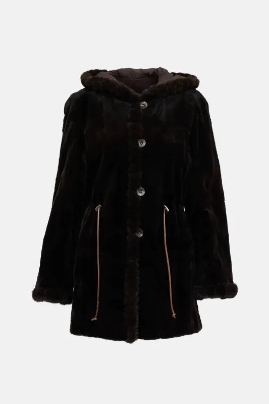 Reversible Fur Hooded Coat sold by VSP Consignment