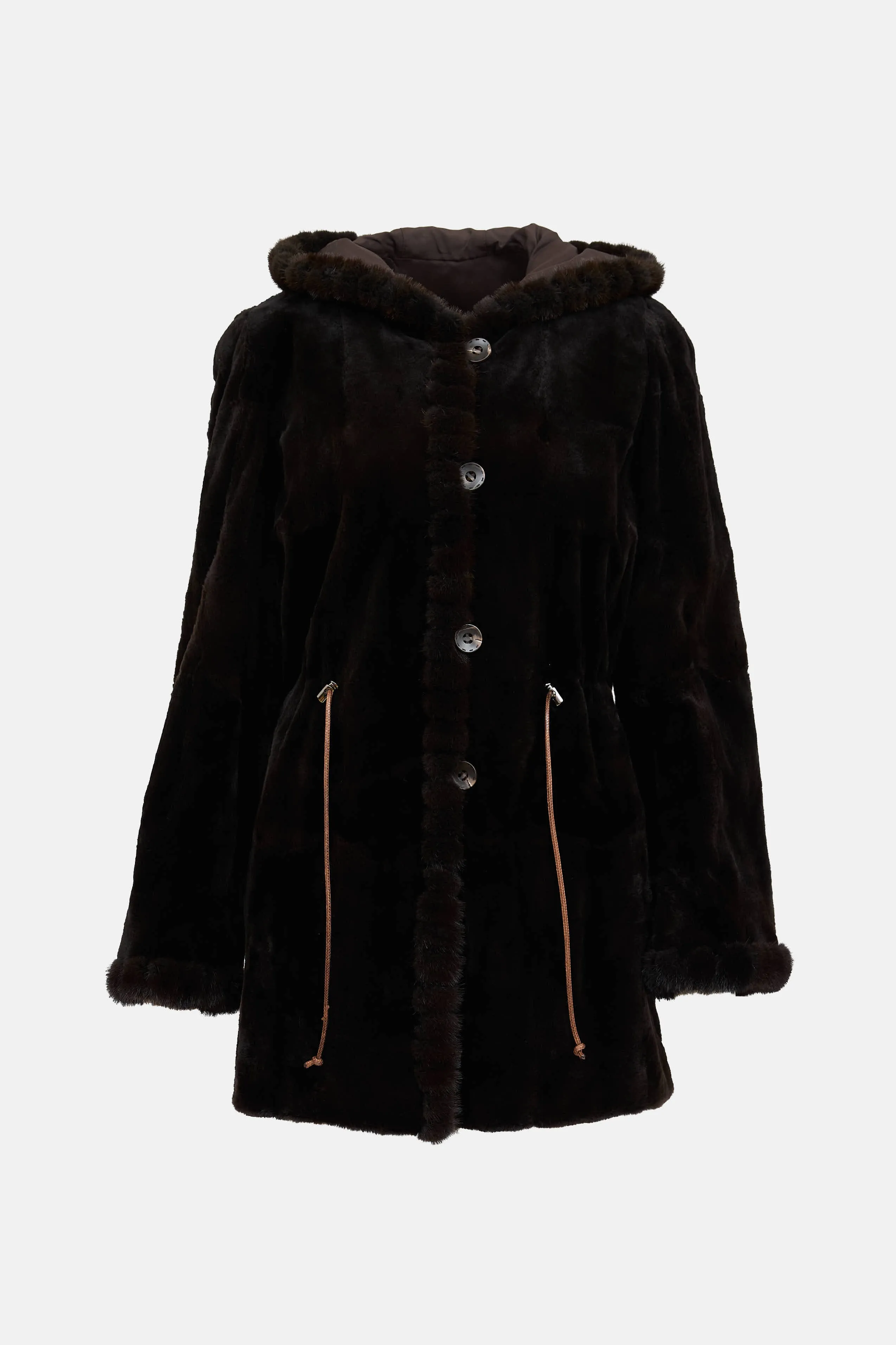 Reversible Fur Hooded Coat sold by VSP Consignment