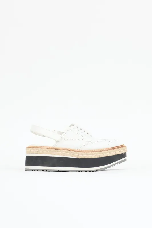 Leather Brogue Slingback Oxford sold by VSP Consignment