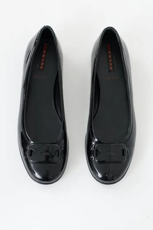 Sport Patent Leather Flat sold by VSP Consignment