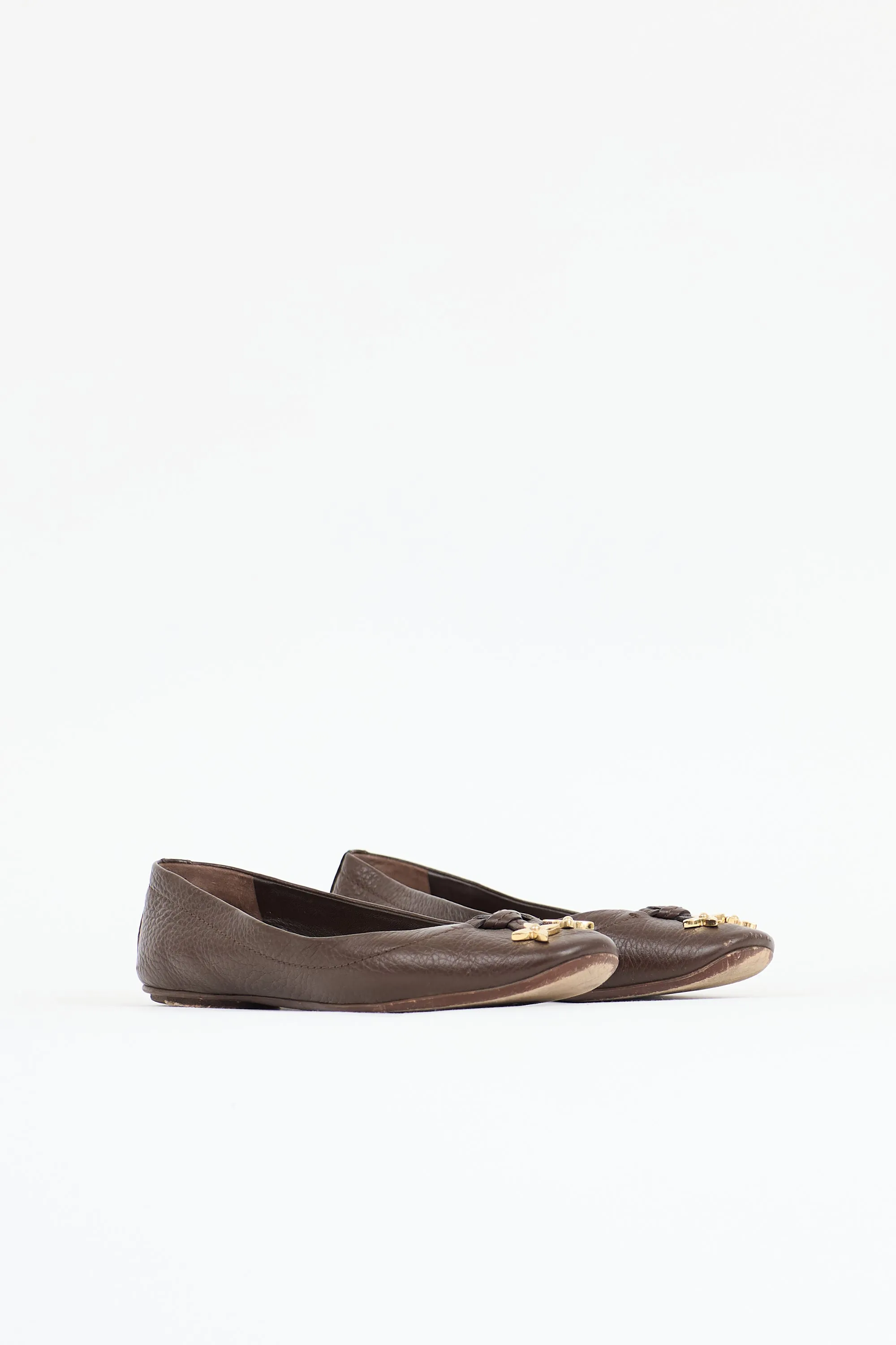 Leather Monogram Flower Flat sold by VSP Consignment product image thumbnail 3